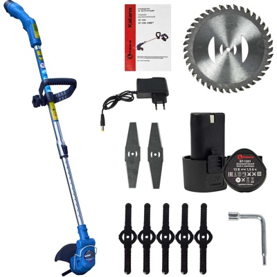 ТРИММЕР АККУМУЛЯТОРНЫЙ KATANA BT-1201 (12V, 2 АККУМ., З/У, НОЖИ В КОМПЛЕКТЕ) АРТИКУЛ: KBT1201.00- фото